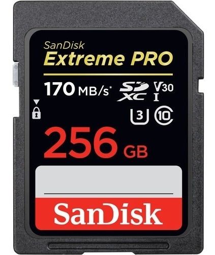 Tarjeta Memoria Sandisk 256gb Extreme Pro 170mb/s Uhs-i Sdxc