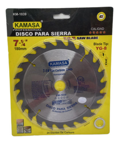 Disco De Sierra 7-1/4 24t Kamasa Km1039