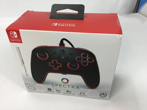 Control Nintendo Switch Alambrico 8 Colores Leds Spectra Msi