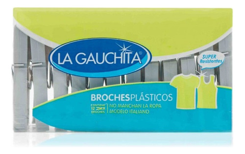Broches De Plastico La Gauchita X12unid