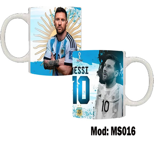 Taza Messi Cerámica Personalizada Sublimada Mod Ms 016