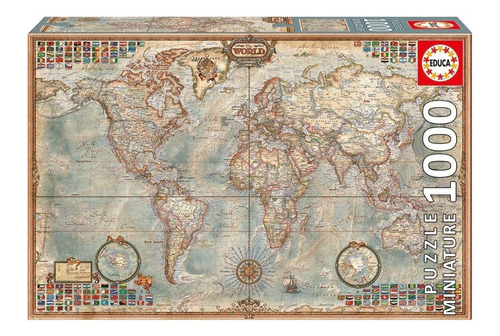 Puzzle Rompecabezas 1000 Pzs El Mundo Mapa Político Educa