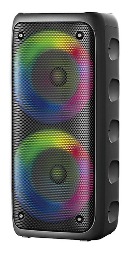 Parlante Portable Mini Columna Bluetooth Tws Luces Led Rgb ® Color Negro