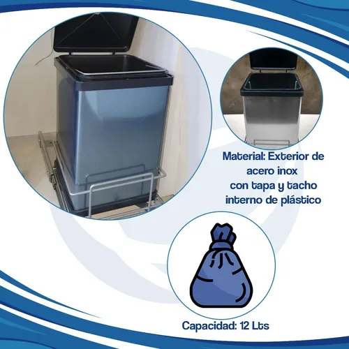 Tarro de residuos para bajo mesada best sale
