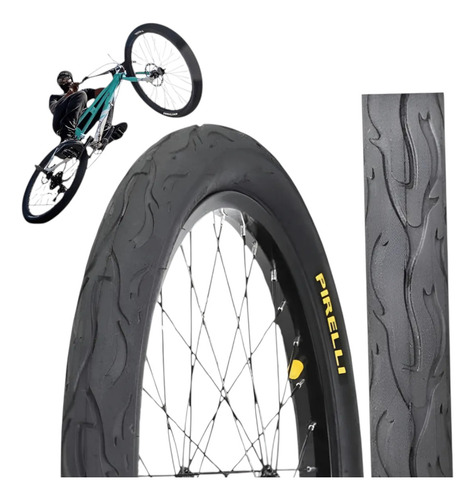 Par Pneu Pirelli Tornado Beta 26x2.125 Flame Balão 2 Câmaras