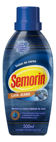 Lava Roupas Liquido Jeans 500ml Semorin Lava Todas As Cores