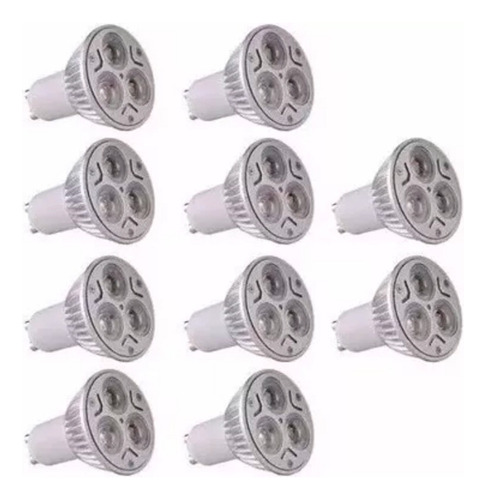 Pack 10 Ampolletas Led 3w Gu10 Luz Fría Y Cálida