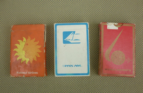 3 Masos Cartas / Pan An / National Airlines/ Wordl Airways