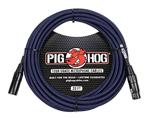 Pig Hog Phm20bbl Cable De Micrófono Xlr De Alto Rendimiento