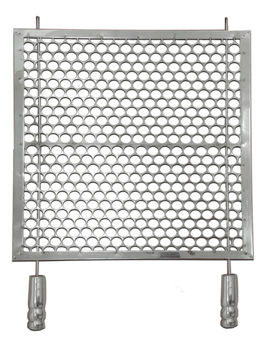 Grelha Moeda Reforçada Inox Churrasco Alvenaria 55x50