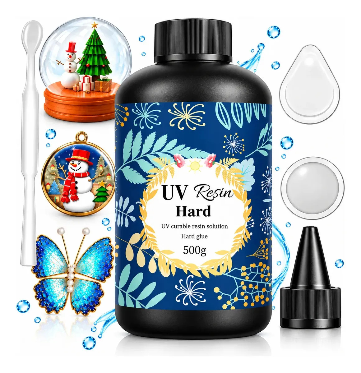 Kit de Resina UV Zenoia Transparente de 500 g para Manualidades