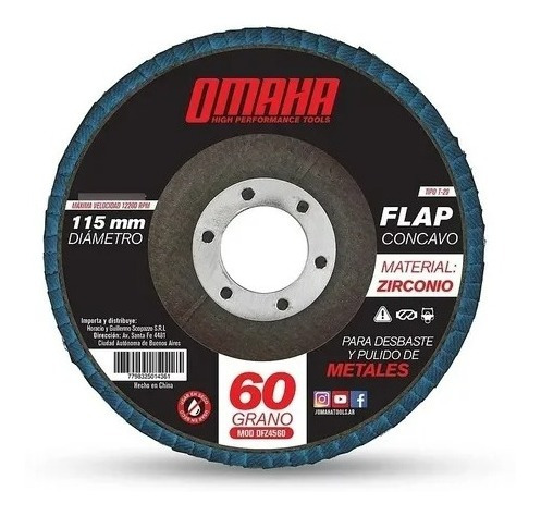 Imagen 2 de 8 de Disco Flap Zirconio 115mm X10 Amoladora Inoxidable Vs Granos