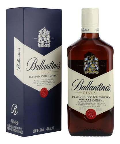 BALLANTIN Finest Ballantines Scotch Whisky Ballantine´s 700ml Con Estuche. Blended Scotch Whisky - 700 mL - Unidad - 1 - Botella