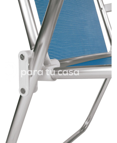 Imagen 6 de 10 de Sillón Playa Camping Pescador X2 Aluminio Sannet Mor