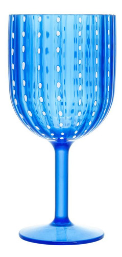 6 Taças De Acrílico Orquídea Azul 350ml Wolff