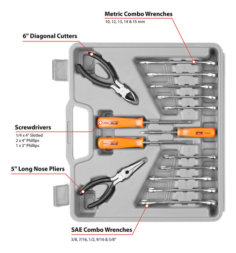 Juego De Herramientas Performance Tool W1193 Mechanic's Set