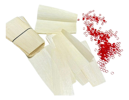 300 Palhas P/ Palheiro + 300 Anilhas + 300g Fumo De Corda Natural