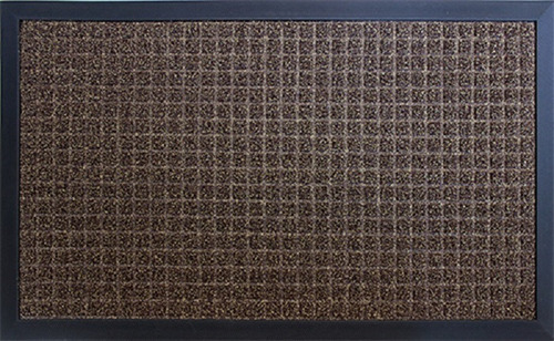 Tapete De Entrada Orbit 45x75 Cm - ! Diseño De La Tela Café