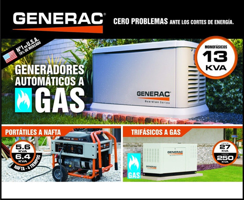 Grupo Electrogeno Generac Gas Visita Técnica Asesoramiento