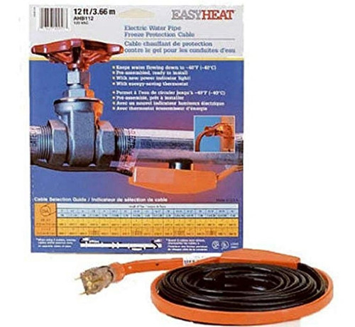 Cable De Calefacción Easy Heat Inc Ahb-112 De 12 Pies, Color