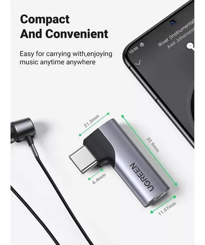 MMOBIEL Adaptador USB-C a conector de auriculares de 0.138 in - Adaptador  USB-C a AUX de 16 bits - Cable de audio USB-C a Jack compatible con Samsung