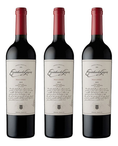 Vino Escorihuela Gascon Malbec 750ml. Pack X3