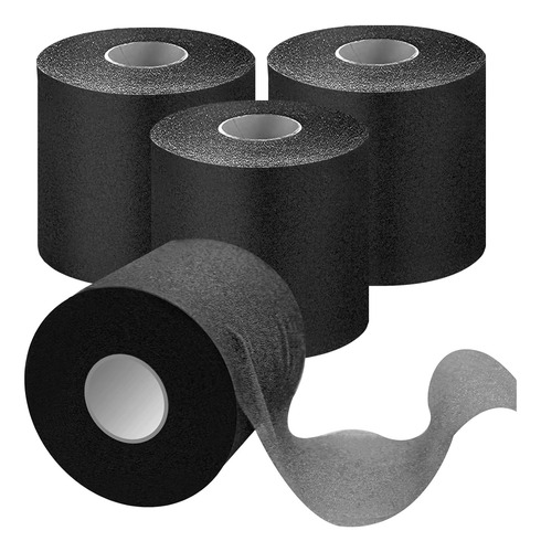 4 Rollos De Cinta Deportiva De Espuma Atlética, Vendaje Negr