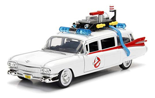 Autito Juguete Jada Toys Hollywood Rides: Cazafantasmas Ecto Color Blanco Personaje Ecto-1