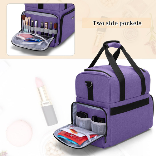 Bolsa De Maquillaje De Viaje Bafaso De 2 Capas Con 3 Bolsas