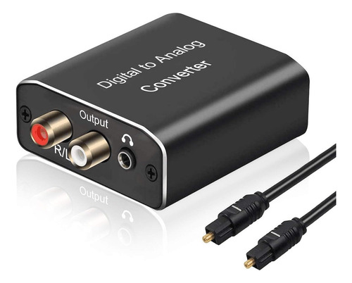 [ Convertidor De Audio Digital A Analogico, Toslink A 3.5 Mm