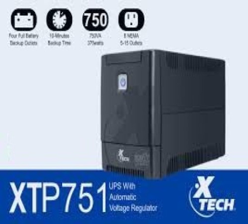 Ups Xtech Xtp-751 700va/375w Regulador Automático De 8 Salid
