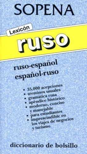 Lexicon Ruso . Ruso - Español Español - Ruso Dicc. Bolsillo