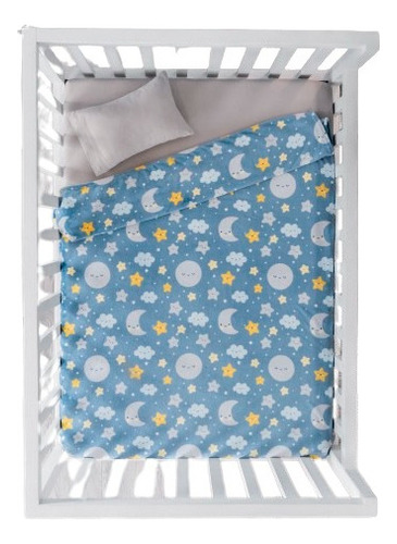 Cobertor Baby Ligero Carriola Moon Vianney Diseño De La Tela Estampado