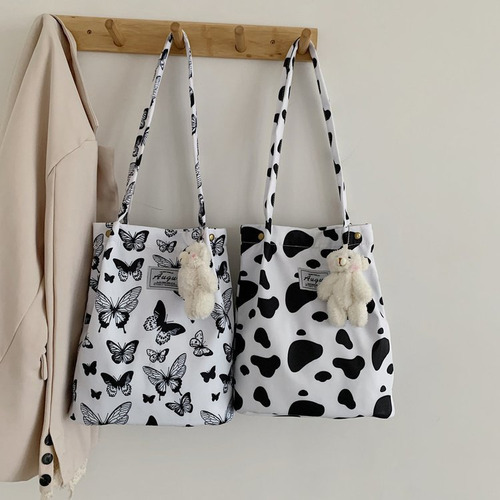Bolso De Mano Simple Con Estampado De Cebra Y Leopardo