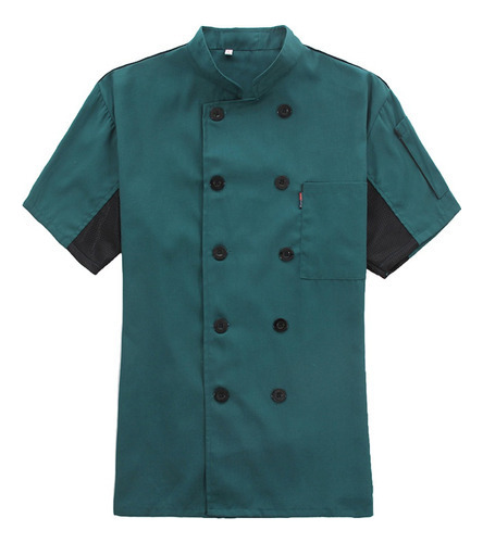 Chaqueta Chef Manga Corta Bolsillos Botones Cook Chic