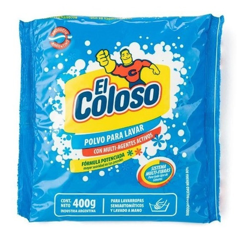 Jabon En Polvo Para Ropa El Coloso X 400gr