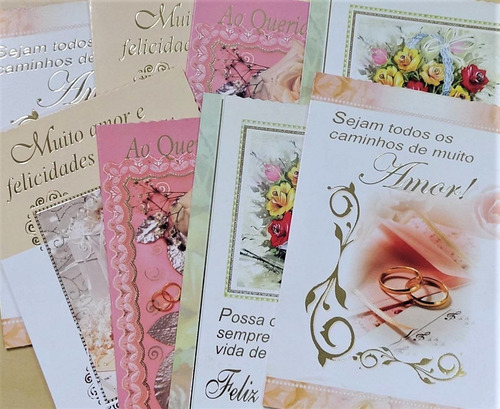 Imagem 2 de 7 de Kit C/40 Cartão Coleção Aliança/noivo/casamento