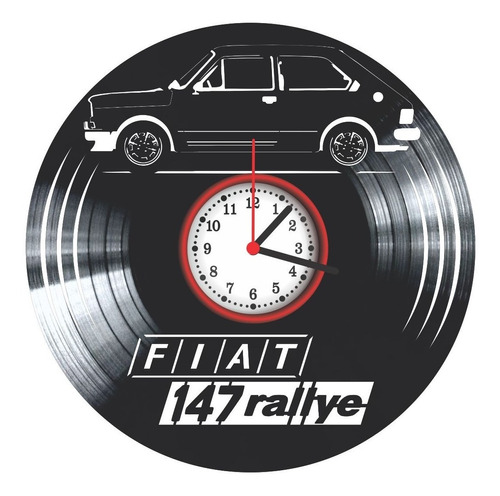 Relógio De Parede - Disco Vinil - Fiat 147 Rallye
