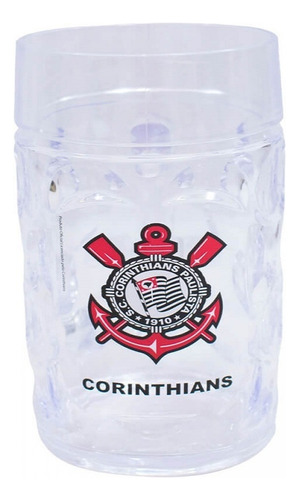 Caneca De Plástico Gigante Time Corinthians 900 Ml