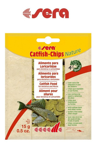Ração Para Peixes De Fundo Catfish-chips Nature 15g Sera