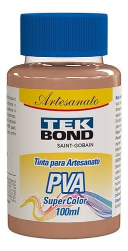 Tinta Pva Artesanato Tekbond Super Color 100ml Cores Claras Cor Salmão