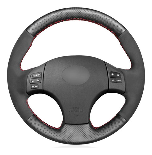 Funda Volante Piel Autentica Negra Gamuza Para Lexus Is250 2