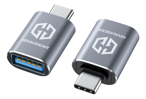 Graugear Paquete De 2 Adaptadores Usb C Macho A Usb A Hembr.