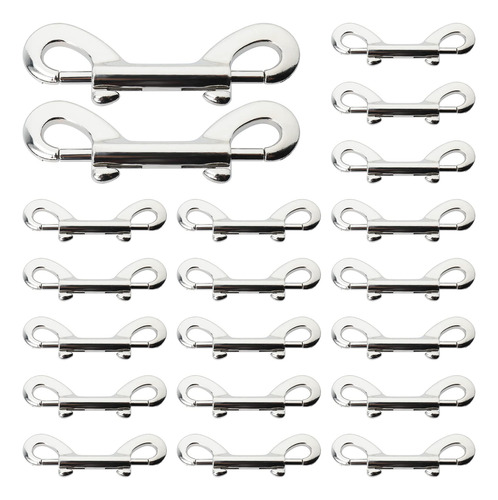 20 Broche Doble Extremo Clips Gatillo Aleacion Zinc