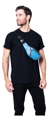 Cangurera Hombre Pineda Covalin Diseño Agave Color Azulc