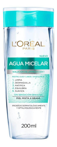 Agua Micelar 5 En 1 Piel Mixta A Grasa Hidra-total 5 200 Ml