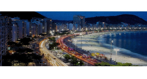 Poster Arte Panorâmica 40x100cm Paisagem Decorar Copacabana