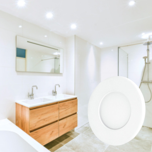 Pack 6 Luminarios Circular Empotrable Aksi Led 6w Luz Blanca