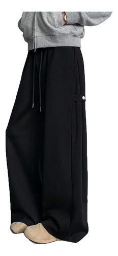 Pantalones Casuales Tipo Recto De Talle Medio Sin Cinturón