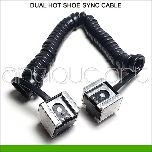 A64 Cable Sync Dual Hot Shoe Universal Para Flash Camara 1/4